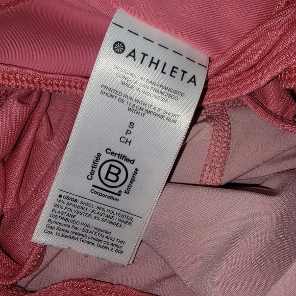 Athleta Printed Run With It Shorts Size S Pinks - Picture 7 of 10